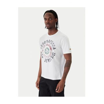 Tricou Barbati -  Model print - Bumbac - Alb