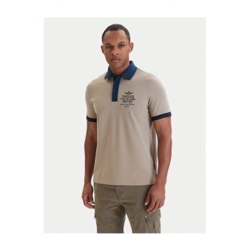 Tricou Barbati -  slim fit - bej - bumbac - Bej