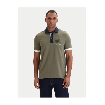 Tricou barbati -  slim fit - verde - bumbac - Verde