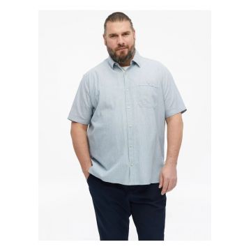 Big Sizes Camasa casual - barbati big sizes - din bumbac - Regular fit - Albastru