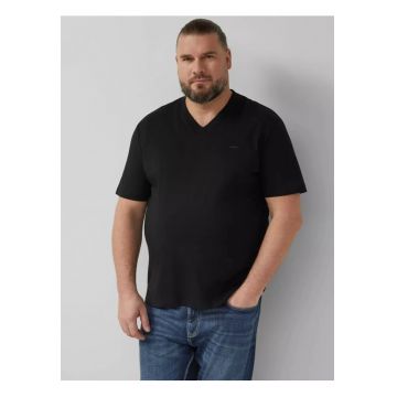 Big Sizes Tricou barbati big sizes cu anchior - din bumbac - Regular fit - Negru