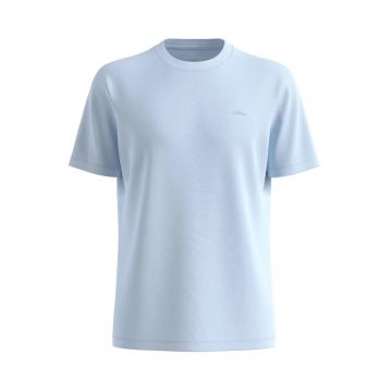 Big Sizes Tricou barbati big sizes cu decolteu la baza gatului - din bumbac - Albastru deschis