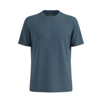Big Sizes Tricou barbati big sizes cu decolteu la baza gatului - din bumbac - Albastru