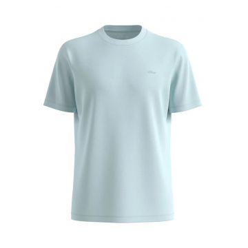 Big Sizes Tricou barbati big sizes cu decolteu la baza gatului - din bumbac - Turcoaz deschis