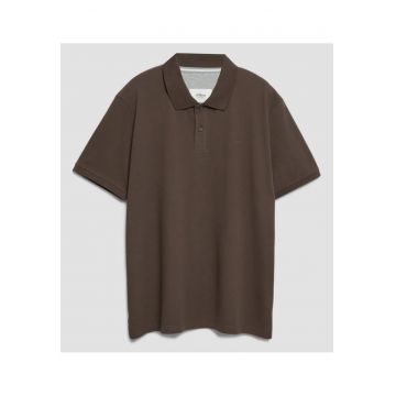 Big Sizes Tricou polo barbati big sizes - din piqué de bumbac - Maro inchis