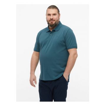Big Sizes Tricou polo barbati big sizes - din piqué de bumbac - Verde inchis