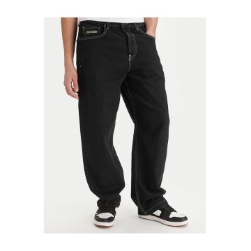 Blugi barbati -  bumbac - negru - fermoar