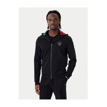 Bluza barbati -  fermoar - negru - bumbac - Negru