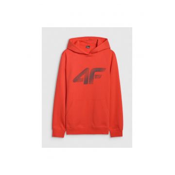 Hanorac Barbati  SPORTSTYLE Rosu cu Gluga si Imprimeu - Regular Fit - 80% Bumbac - Comfortabil pentru Zile Racoroase - Marimi S-XXL