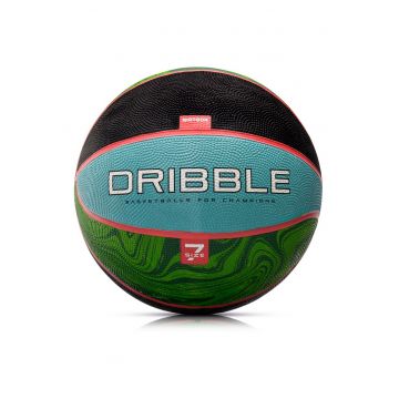 Minge De Baschet Pentru Adulti -  Dribble #7 - Marimea #7 Barbati - Material Cellular - Prindere Excelenta - Rezistenta - Pentru Sala Si Asfalt - 32x10x10 cm - Multicolor