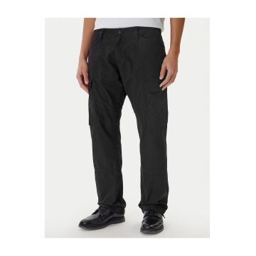 Pantaloni barbati -  fermoar - negru - 70% bumbac - 30% bumbac reciclat