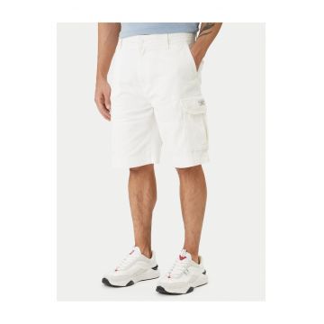 Pantaloni scurti barbati -  bumbac - ecru - fermoar