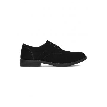 Pantofi barbati -  material sintetic - negru -