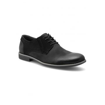 Pantofi barbati -  piele ecologica - negru -