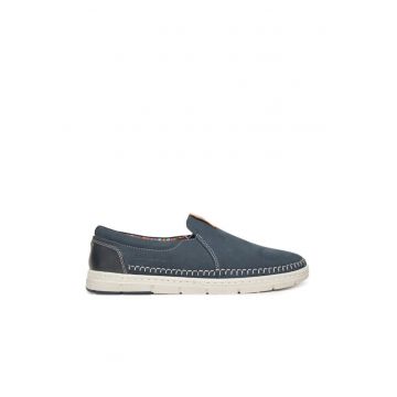 Pantofi barbati -  piele naturala - albastru - Albastru