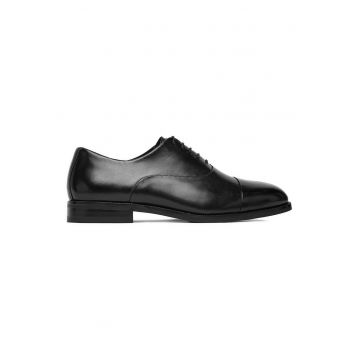 Pantofi barbati -  piele naturala - design atemporal - negru
