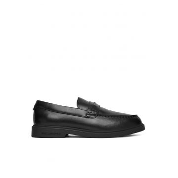 Pantofi barbati -  piele naturala/material sintetic - negru