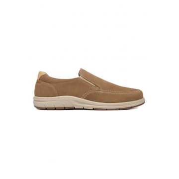 Pantofi barbati -  piele naturala nabuc - Maro