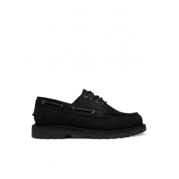 Pantofi barbati -  piele naturala - negru - confortabili