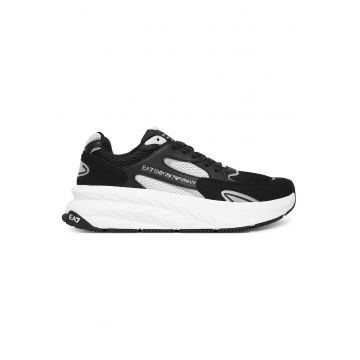 Tenisi barbati  piele ecologica - negru - material textil -