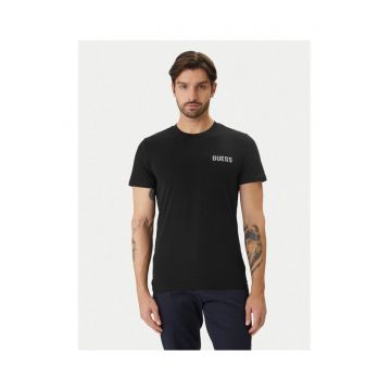 Tricou barbati -  bumbac/elastan - slim fit - negru