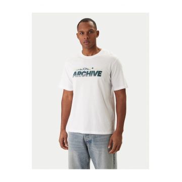 Tricou barbati -  bumbac organic - alb - model simplu