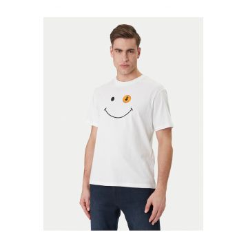 Tricou Barbati -  Bumbac organic - Albqfwqfwqfwq - Alb