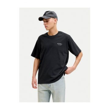 Tricou barbati -  bumbac organic - negru - model simplu