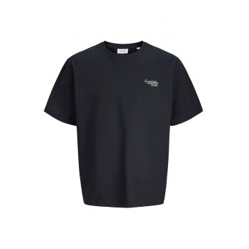 Tricou barbati -  bumbac organic - negru - simplu