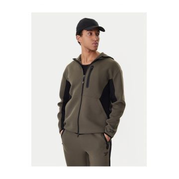 Bluza barbati -  fermoar - verde - 55% bumbac - 45% poliester