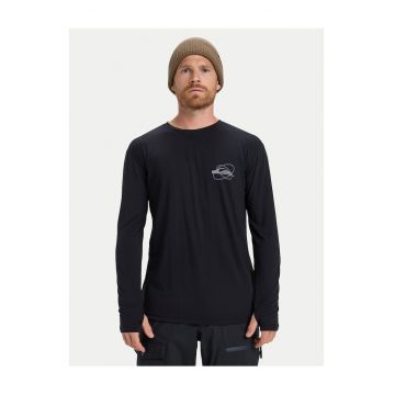 Bluza barbati -  neagra - 66% poliester reciclat - 28% lyocell -