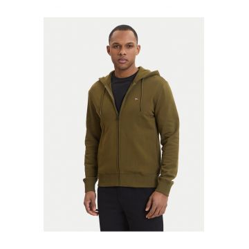 Hanorac barbati -  fermoar - verde - bumbac