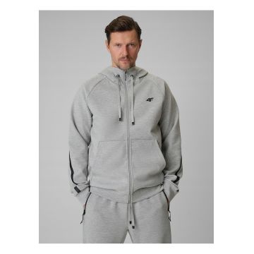 Hanorac barbati  model cu gluga - gri - material moale