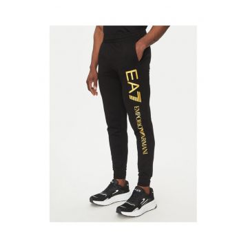 Pantaloni de trening barbati -  bumbac - negru -