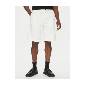 Pantaloni scurti barbati  alb - bumbac