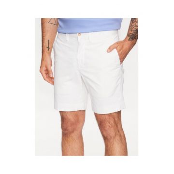 Pantaloni scurti barbati  albi - bumbac