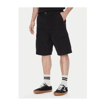 Pantaloni scurti barbati  negru - tesatura