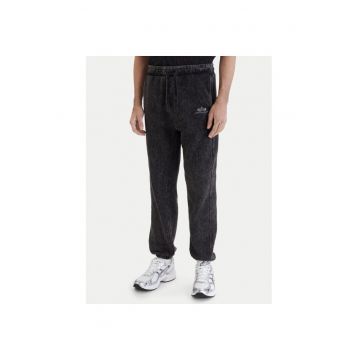 Pantaloni sport barbati -  bumbac si poliester - negru