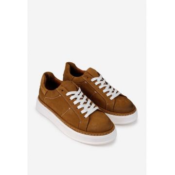 Pantofi barbati confectionati din piele maro