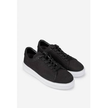 Pantofi barbati confectionati din piele neagra 42 - Negru