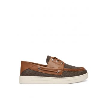 Pantofi barbati -  piele ecologica - maro
