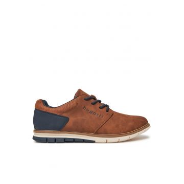 Pantofi barbati -  piele ecologica - maro -