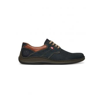 Pantofi barbati -  piele naturala - albastru - confortabil