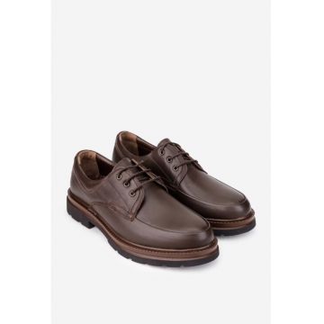 Pantofi barbati piele naturala maro - Maro