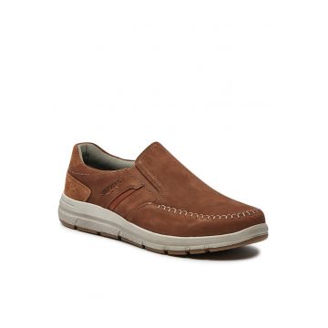 Pantofi barbati -  piele naturala nabuc - maro
