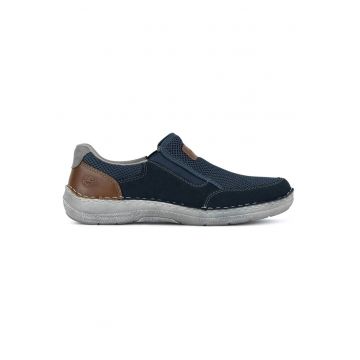 Pantofi barbati -  semi-inalti - albastru - material textil