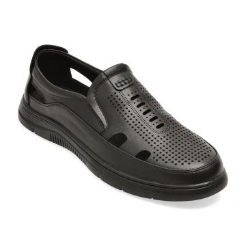 Pantofi BITE THE BULLET negri, 8501, din piele naturala
