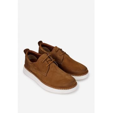 Pantofi piele maro pentru barbati - Maro deschis