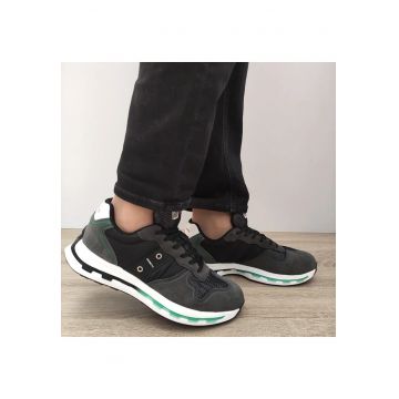 Pantofi Sport Barbati  30160 Negri Cu Gri - Negru - Negru