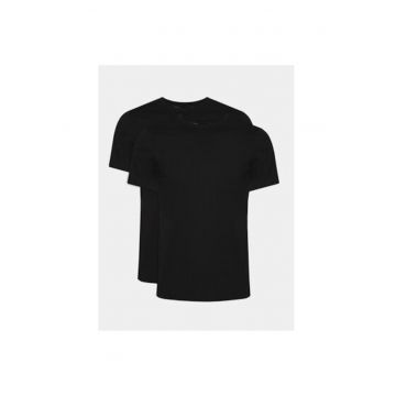 Set 2 tricouri barbati  765000-500298 - Bumbac - 3XL INTL - Negru